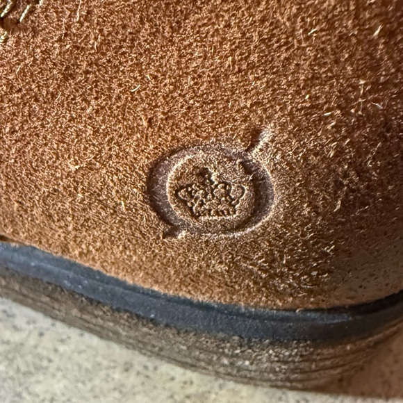 Born Brown Leather Suede Chelsea Ankle Boots Western Low Heel Size 7.5 - Picture 6 of 6